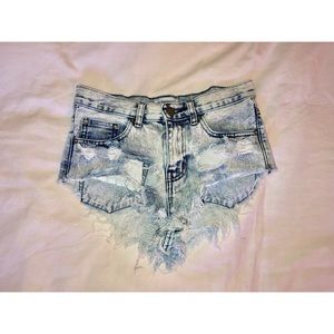 Destroyed Denim Shorts